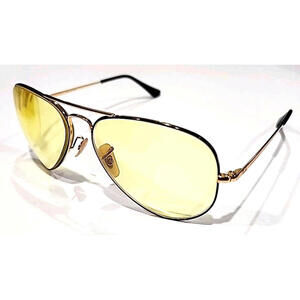 Ray Ban RB6489 2946 No Lenses Gold Black Metal Aviator Eyeglasses 58-14 140
